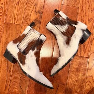 Christian Louboutin Ponyhair Cowboy Ankle Boots